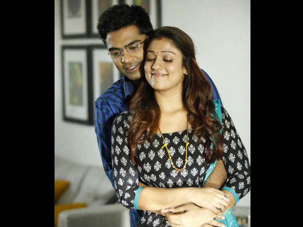 Simbu Hugging Nayantara From Behind