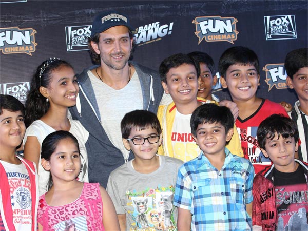 Hrithik With Kids